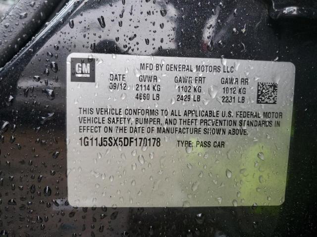 1G11J5SX5DF170178 - 2013 CHEVROLET MALIBU LTZ 黑色 照片 12