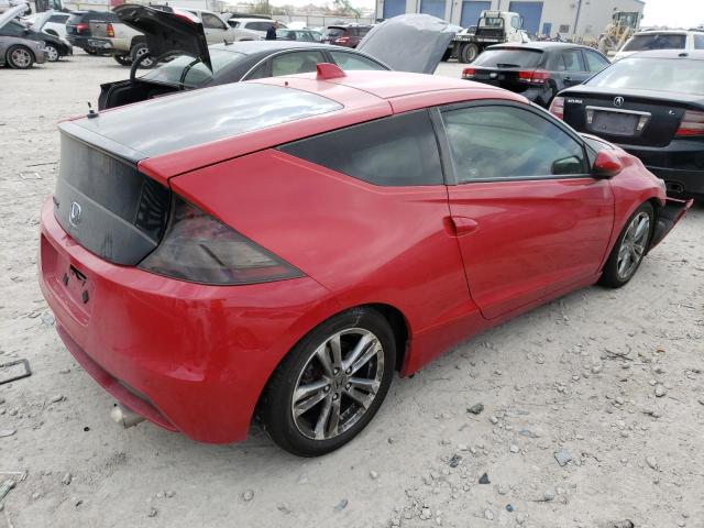 JHMZF1C67DS002669 - 2013 HONDA CR-Z EX RED photo 3