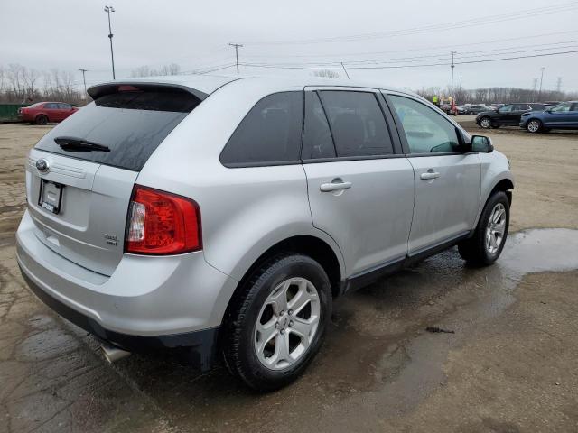 2FMDK4JC9EBA45497 - 2014 FORD EDGE SEL SILVER photo 3