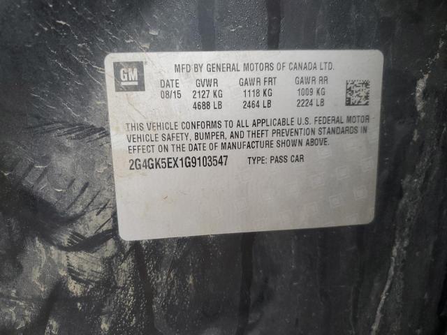 2G4GK5EX1G9103547 - 2016 BUICK REGAL 黑色 照片 12