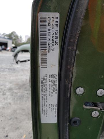 2C3CDZFJ2MH580704 - 2021 DODGE CHALLENGER R/T SCAT PACK GREEN photo 12