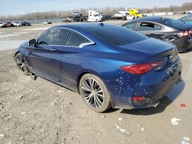 JN1EV7EL1JM390364 - 2018 INFINITI Q60 LUXE 300 BLUE photo 2