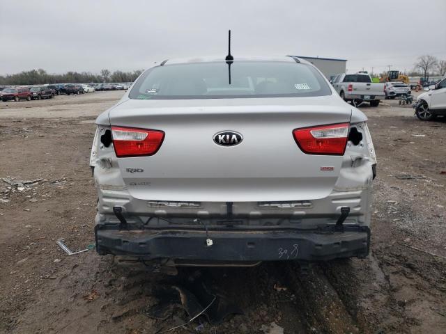 KNADM4A37F6455646 - 2015 KIA RIO LX SILVER photo 6