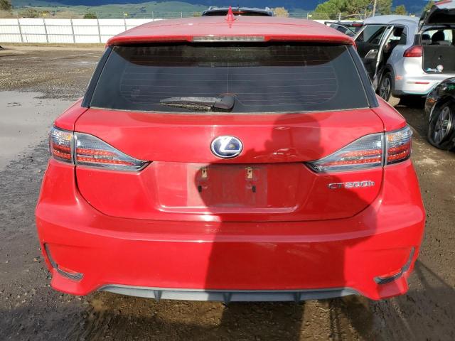 JTHKD5BHXE2199372 - 2014 LEXUS CT 200 RED photo 6