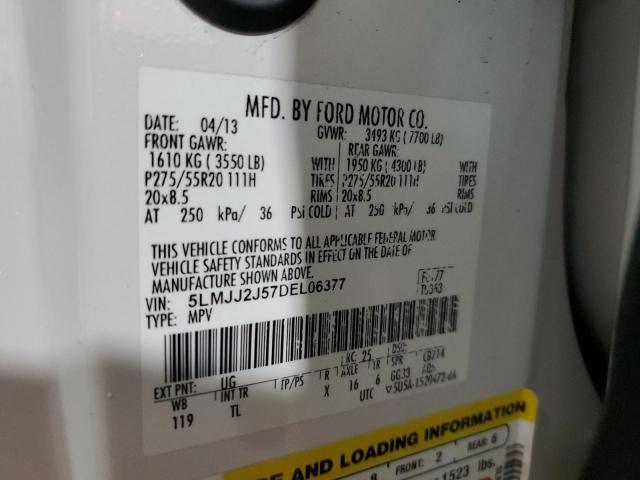 5LMJJ2J57DEL06377 - 2013 LINCOLN NAVIGATOR 白色 照片 13