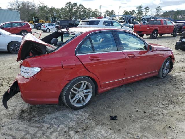 WDDGF4HB9DR284455 - 2013 MERCEDES-BENZ C 250 RED photo 3