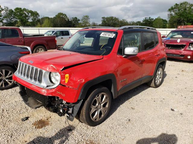 ZACCJBDT8GPC69636 - 2016 JEEP RENEGADE LIMITED RED photo 1