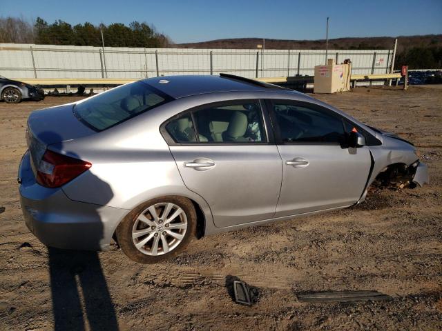 19XFB2F92CE329168 - 2012 HONDA CIVIC EXL SILVER photo 3