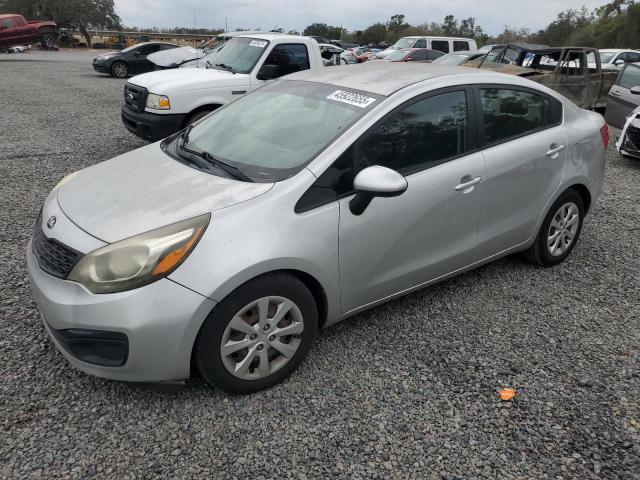 KNADM4A37E6413038 - 2014 KIA RIO LX SILVER photo 1