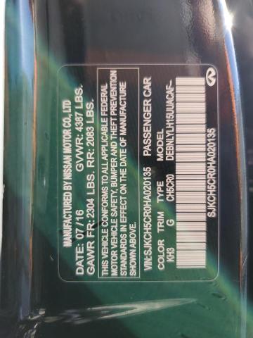 SJKCH5CR0HA020135 - 2017 INFINITI QX30 BASE BLACK photo 13