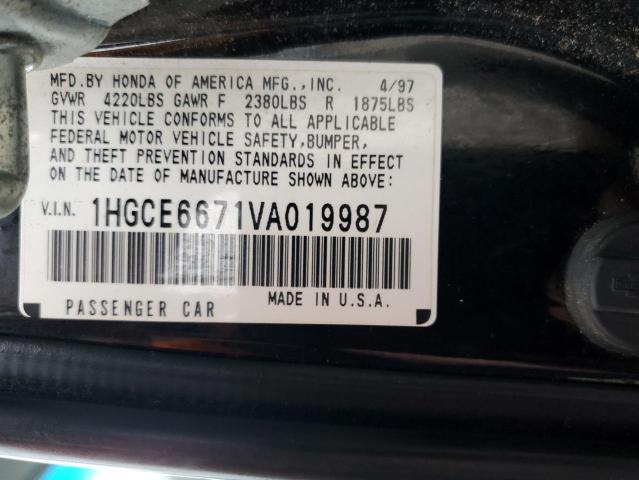 1HGCE6671VA019987 - 1997 HONDA ACCORD EX BLACK photo 13