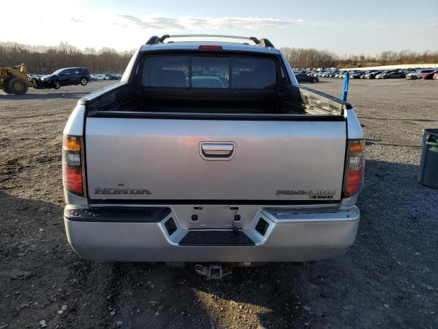 2HJYK16517H507433 - 2007 HONDA RIDGELINE RTL SILVER photo 6