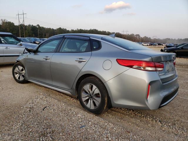 KNAGT4LE9H5012017 - 2017 KIA OPTIMA HYBRID SILVER photo 2