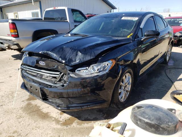 3FA6P0G71HR250843 - 2017 FORD FUSION S BLACK photo 1