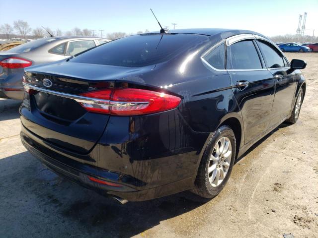 3FA6P0G71HR250843 - 2017 FORD FUSION S BLACK photo 3