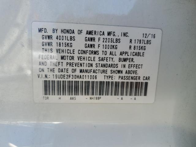 19UDE2F30HA011006 - 2017 ACURA ILX BASE WATCH PLUS WHITE photo 12