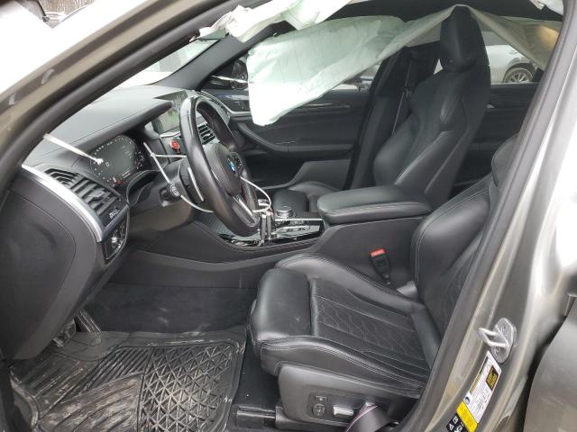 5YMUJ0C06M9H93911 - 2021 BMW X4 M COMPETITION GRAY photo 7