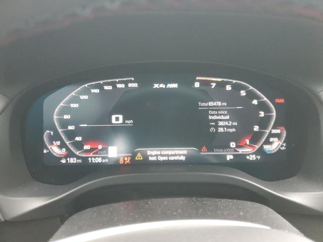 5YMUJ0C06M9H93911 - 2021 BMW X4 M COMPETITION GRAY photo 9