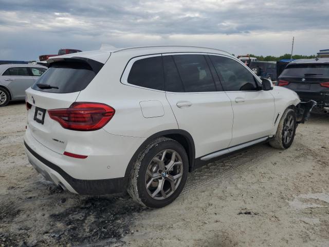 5UXTY3C05M9H50306 - 2021 BMW X3 SDRIVE30I WHITE photo 3