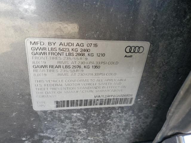 WA1L2AFP2GA026826 - 2016 AUDI Q5 PREMIUM PLUS GRAY photo 13