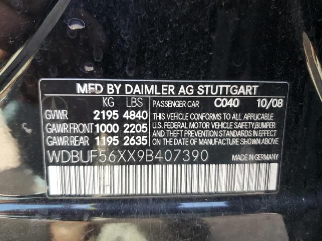 WDBUF56XX9B407390 - 2009 MERCEDES-BENZ E 350 BLACK photo 13