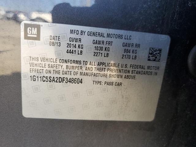 1G11C5SA2DF348604 - 2013 CHEVROLET MALIBU 1LT 灰色 照片 12