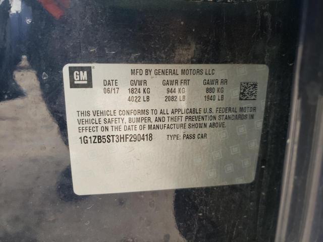 1G1ZB5ST3HF290418 - 2017 CHEVROLET MALIBU LS BLUE photo 12