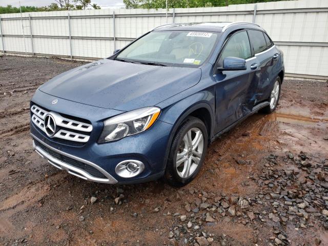 WDCTG4GB7KJ612646 - 2019 MERCEDES-BENZ GLA 250 4MATIC BLUE photo 2