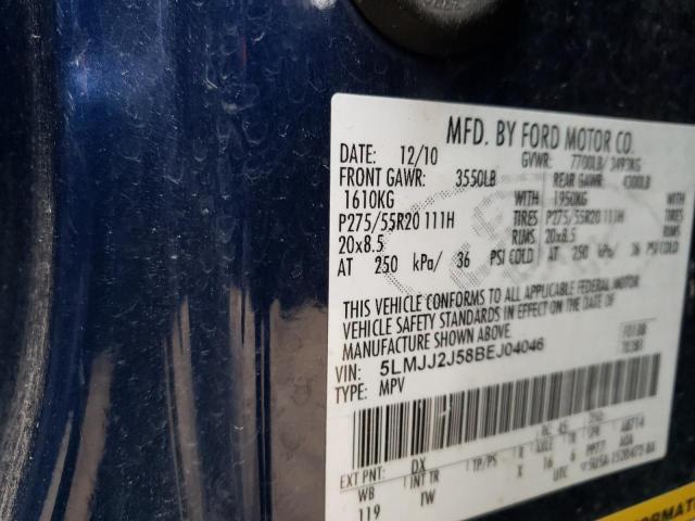 5LMJJ2J58BEJ04046 - 2011 LINCOLN NAVIGATOR ლურჯი ფოტო 12