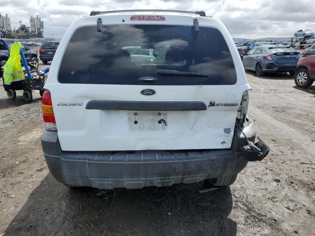 1FMYU95H95KB43806 - 2005 FORD ESCAPE HEV WHITE photo 6