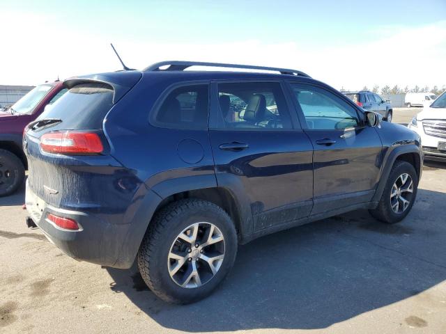 1C4PJMBS8EW160522 - 2014 JEEP CHEROKEE TRAILHAWK BLUE photo 3