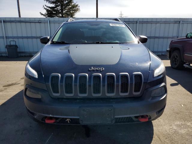 1C4PJMBS8EW160522 - 2014 JEEP CHEROKEE TRAILHAWK BLUE photo 5