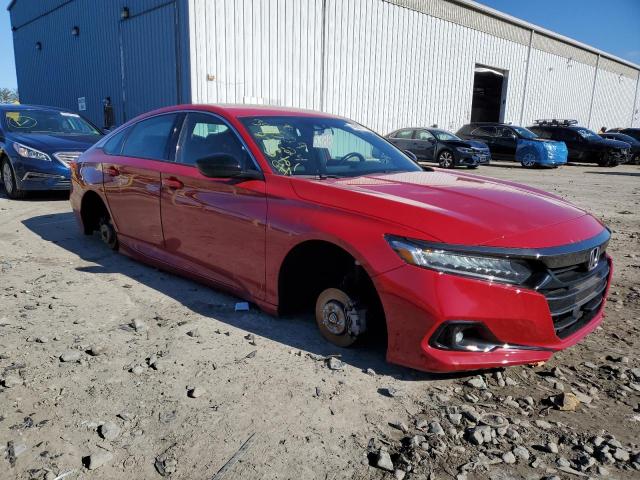 1HGCV1F32MA120728 - 2021 HONDA ACCORD SPORT RED photo 4