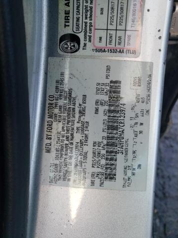 3FAHP0HA7CR133974 - 2012 FORD FUSION SE SILVER photo 12