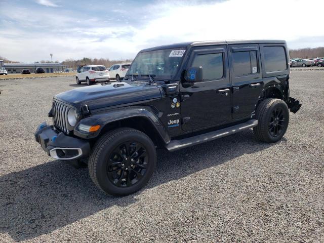 1C4JJXP62NW229899 - 2022 JEEP WRANGLER U SAHARA 4XE BLACK photo 1