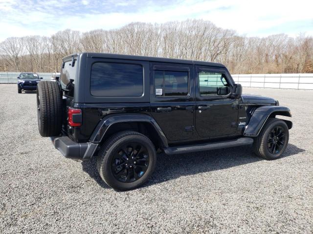 1C4JJXP62NW229899 - 2022 JEEP WRANGLER U SAHARA 4XE BLACK photo 3