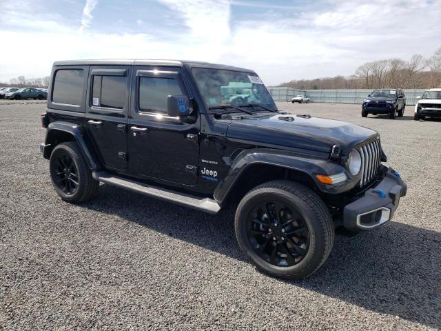 1C4JJXP62NW229899 - 2022 JEEP WRANGLER U SAHARA 4XE BLACK photo 4