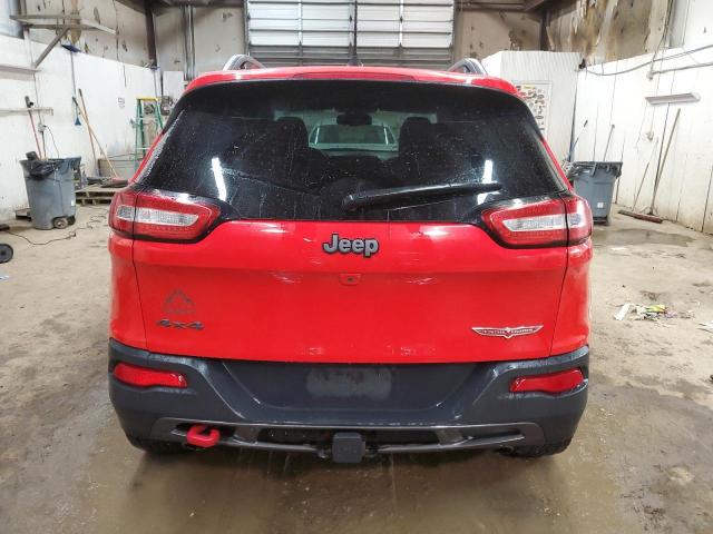 1C4PJMBS4HW600840 - 2017 JEEP CHEROKEE TRAILHAWK RED photo 6