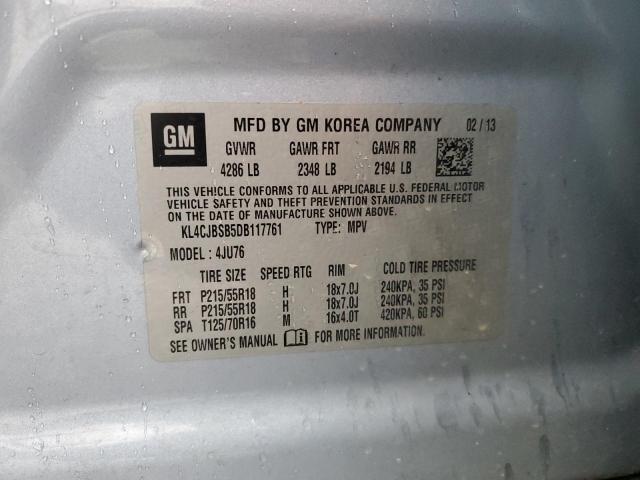 KL4CJBSB5DB117761 - 2013 BUICK ENCORE CONVENIENCE 蓝色 照片 13