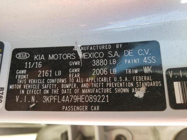 3KPFL4A79HE089221 - 2017 KIA FORTE LX SILVER photo 13