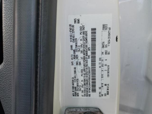 1FMCU9HX0DUC66037 - 2013 FORD ESCAPE SEL WHITE photo 13