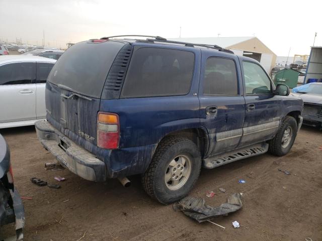 1GNEK13T52J144398 - 2002 CHEVROLET TAHOE K1500 BLUE photo 3