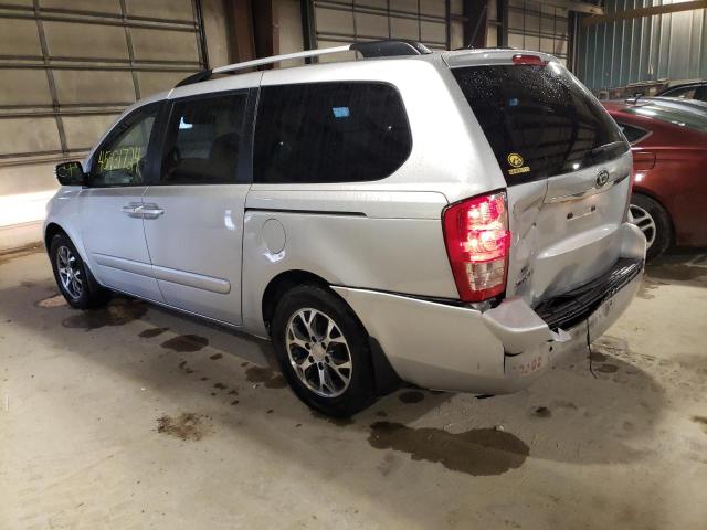 KNDMG4C78E6547681 - 2014 KIA SEDONA LX SILVER photo 2