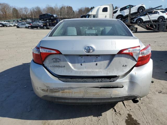 2T1BURHE3GC550410 - 2016 TOYOTA COROLLA L SILVER photo 6