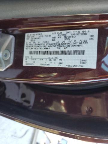 5LMCJ3C91KUL35665 - 2019 LINCOLN MKC RESERVE Bordo foto 14