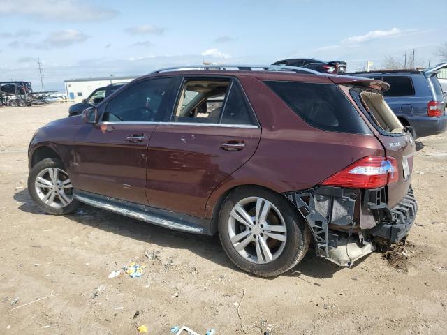 4JGDA5JB1DA107369 - 2013 MERCEDES-BENZ ML 350 BURGUNDY photo 2