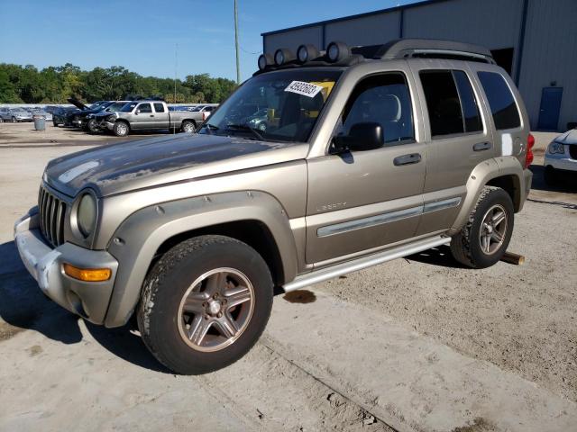 1J4GK38K64W132127 - 2004 JEEP LIBERTY RENEGADE TAN photo 1