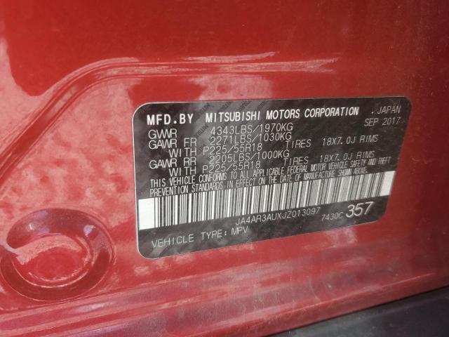 JA4AR3AUXJZ013097 - 2018 MITSUBISHI OUTLANDER SPORT ES RED photo 13