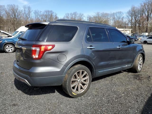 1FM5K7F84HGC33626 - 2017 FORD EXPLORER LIMITED GRAY photo 3