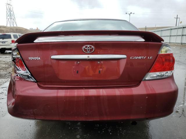 4T1BE32K95U412245 - 2005 TOYOTA CAMRY LE RED photo 6
